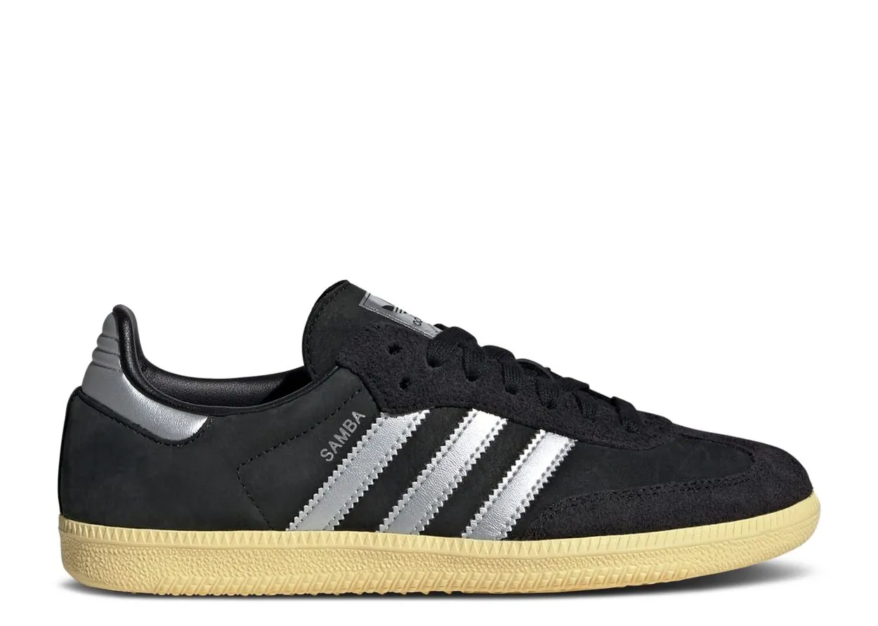 Adidas Samba OG Black Matte Silver Lunch Walk Flexible Motion