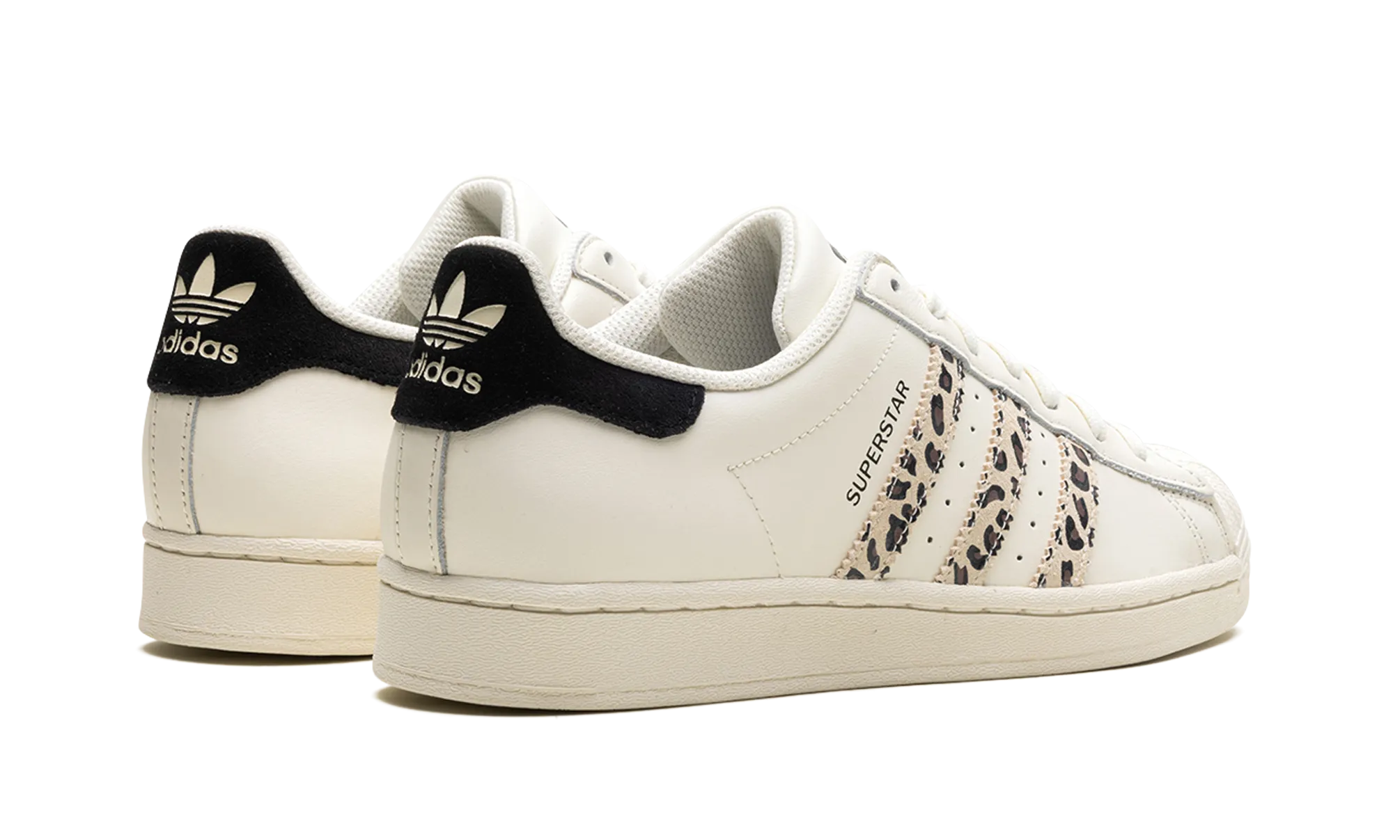 Superstar WMNS "Off White Black Leopard" Zip Design Memory foam insole