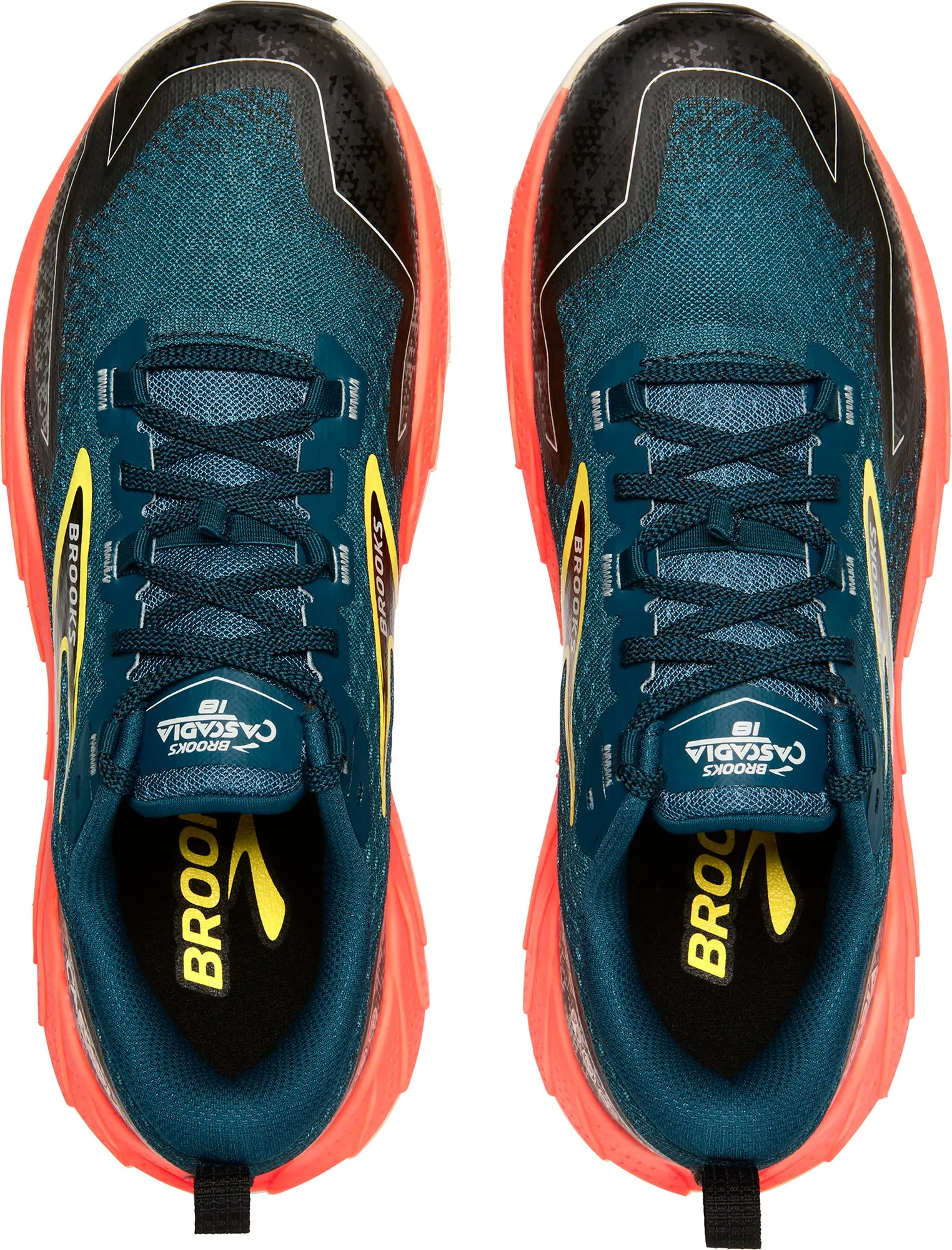 adjustable shoe fit Ventilation Channels System Brooks Cascadia 18 Mens Trail Running Shoes - Blue