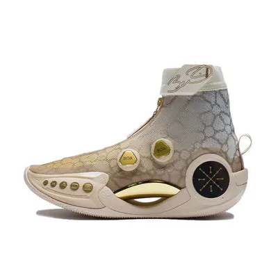Li Ning Way Of Wade 9 Infinity High Basketball Shoes - Goldrush??Limited gift box?? Comfortable Straps Quick Dry Interior Fabric