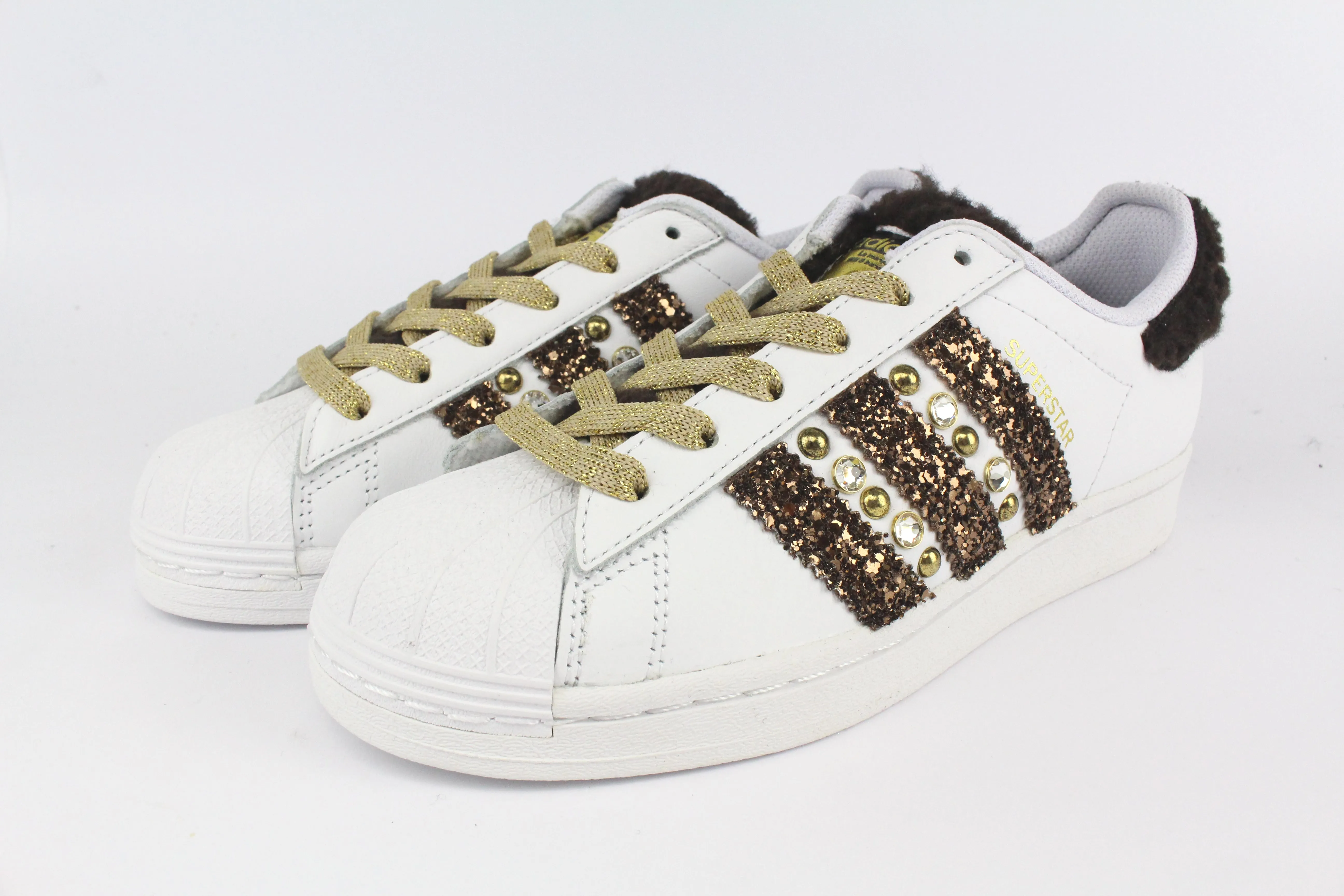 Adidas Superstar Lamb Brown & Glitter Canyon Path