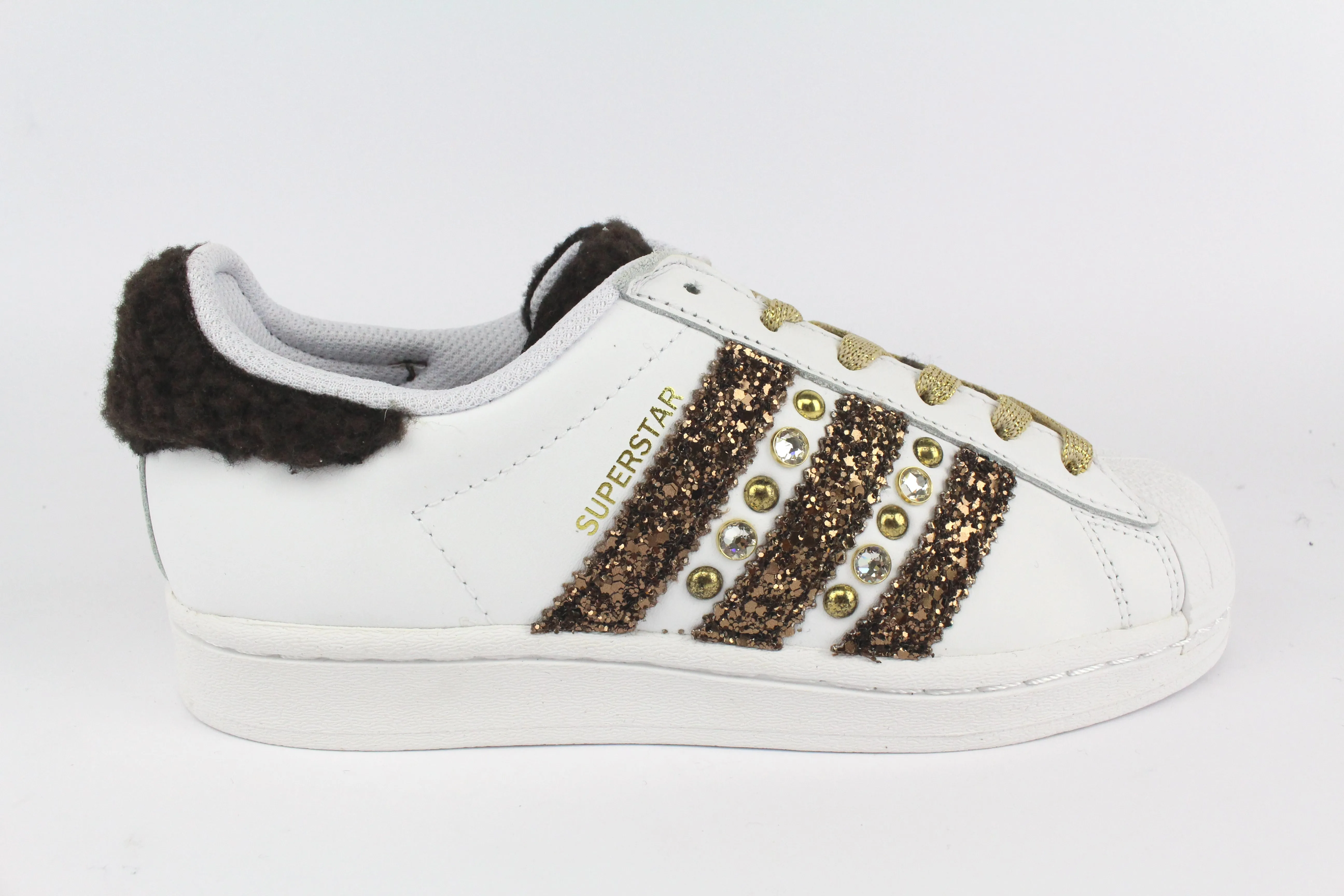 Practical Walk Adidas Superstar Lamb Brown & Glitter