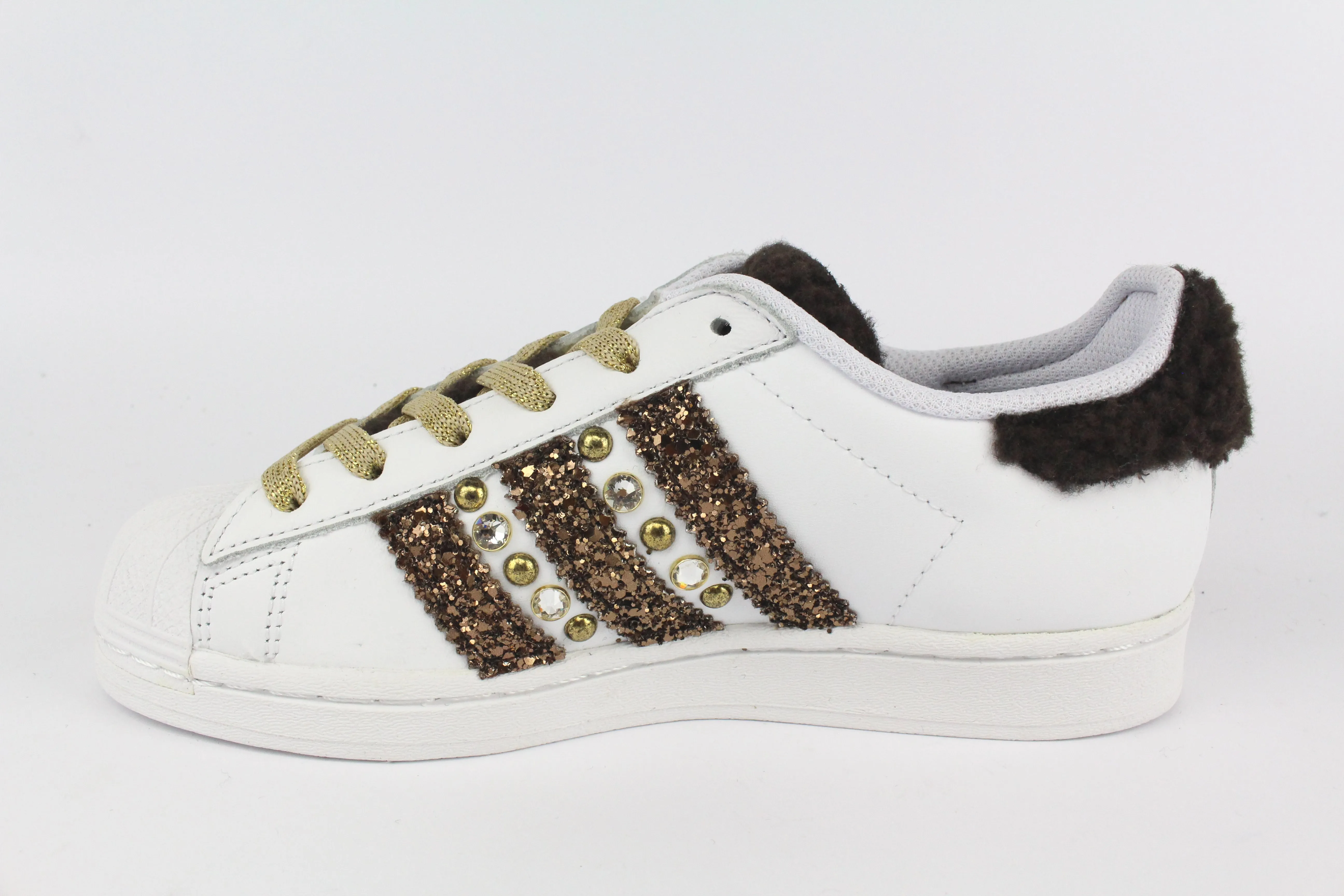Hike Club Style Fit Adidas Superstar Lamb Brown & Glitter