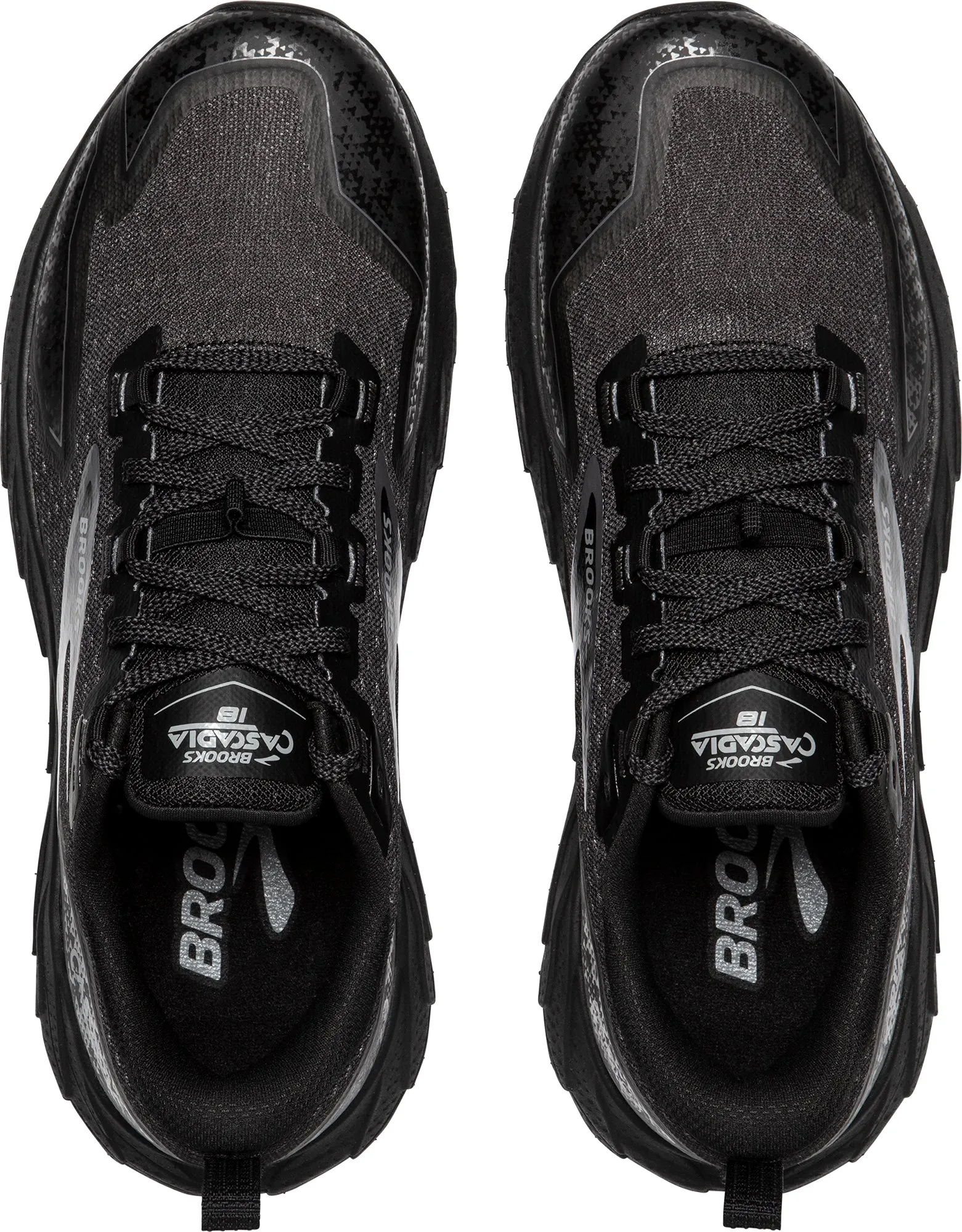 Waterproof Material Brooks Cascadia 18 Womens Trail Running Shoes - Black