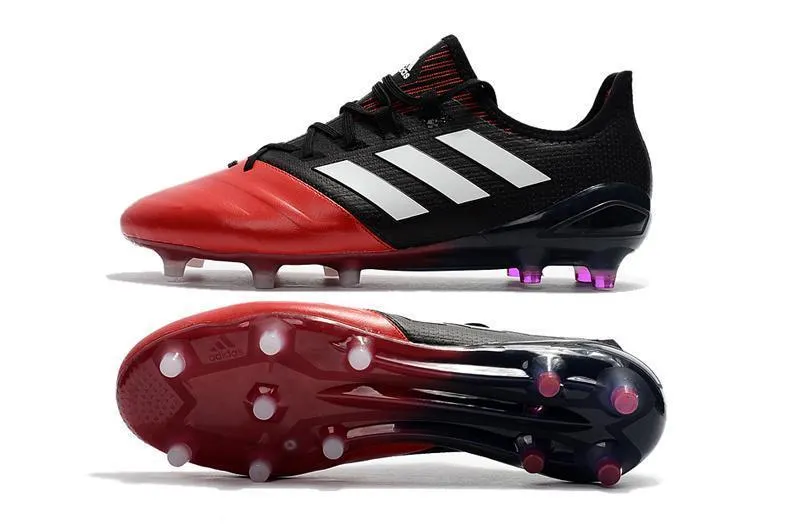 Club Training warm weather Adidas ACE Series FG Soccer Cleats Shoes Red Black White