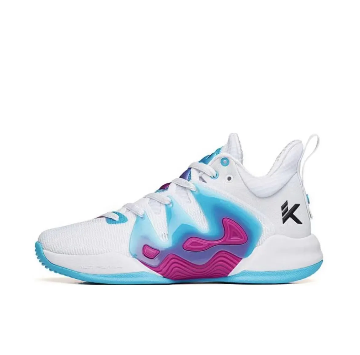Anti Friction Liner Anta Men's KT "The Mountain 1.0" Low Actual Basketball Shoes - White/Blue/Purple
