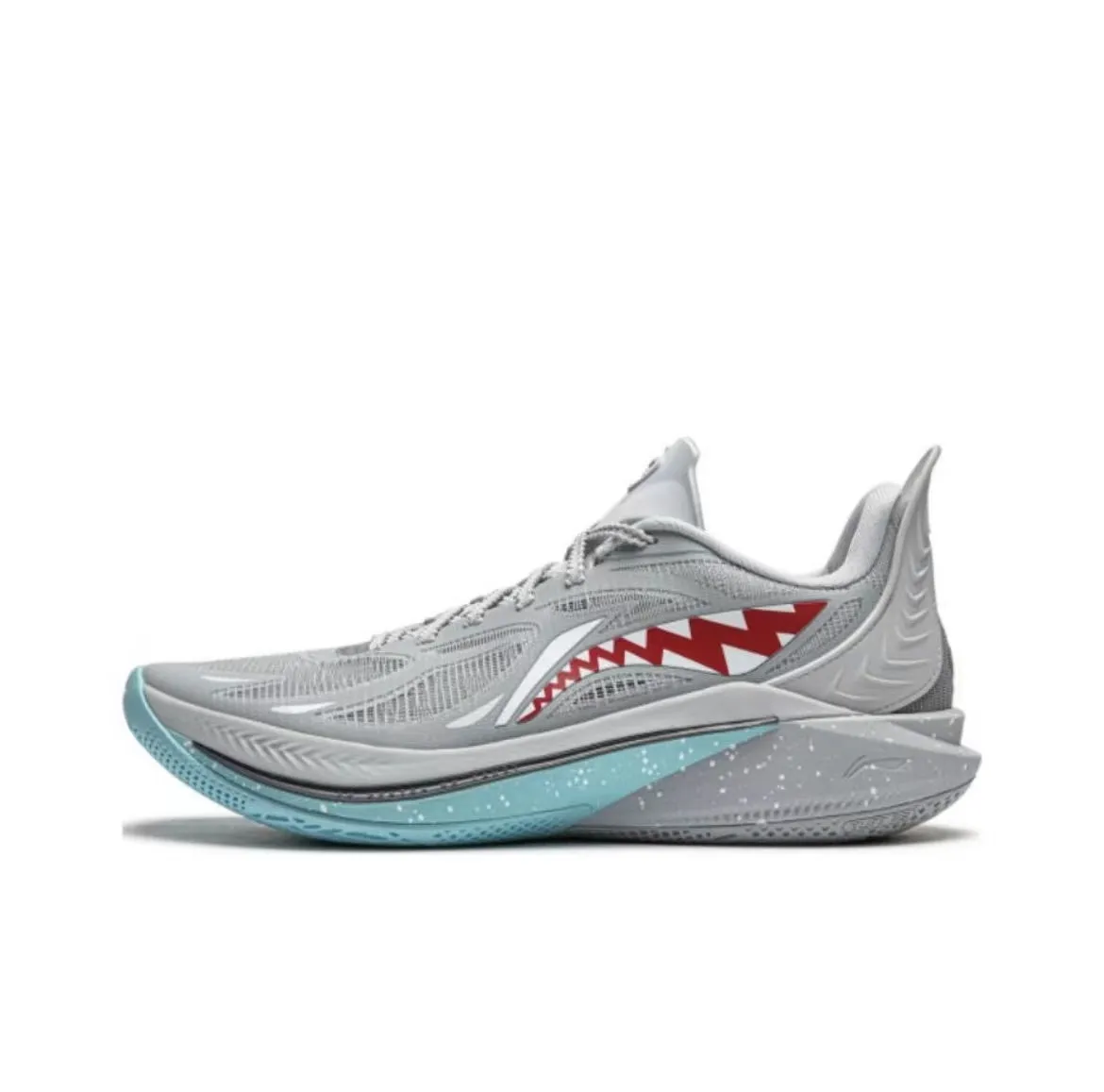 Stretchy Material Pro Agility Cushioning Great White Shark??CJ?McCollum x Li-Ning Sonic 12 - Gray