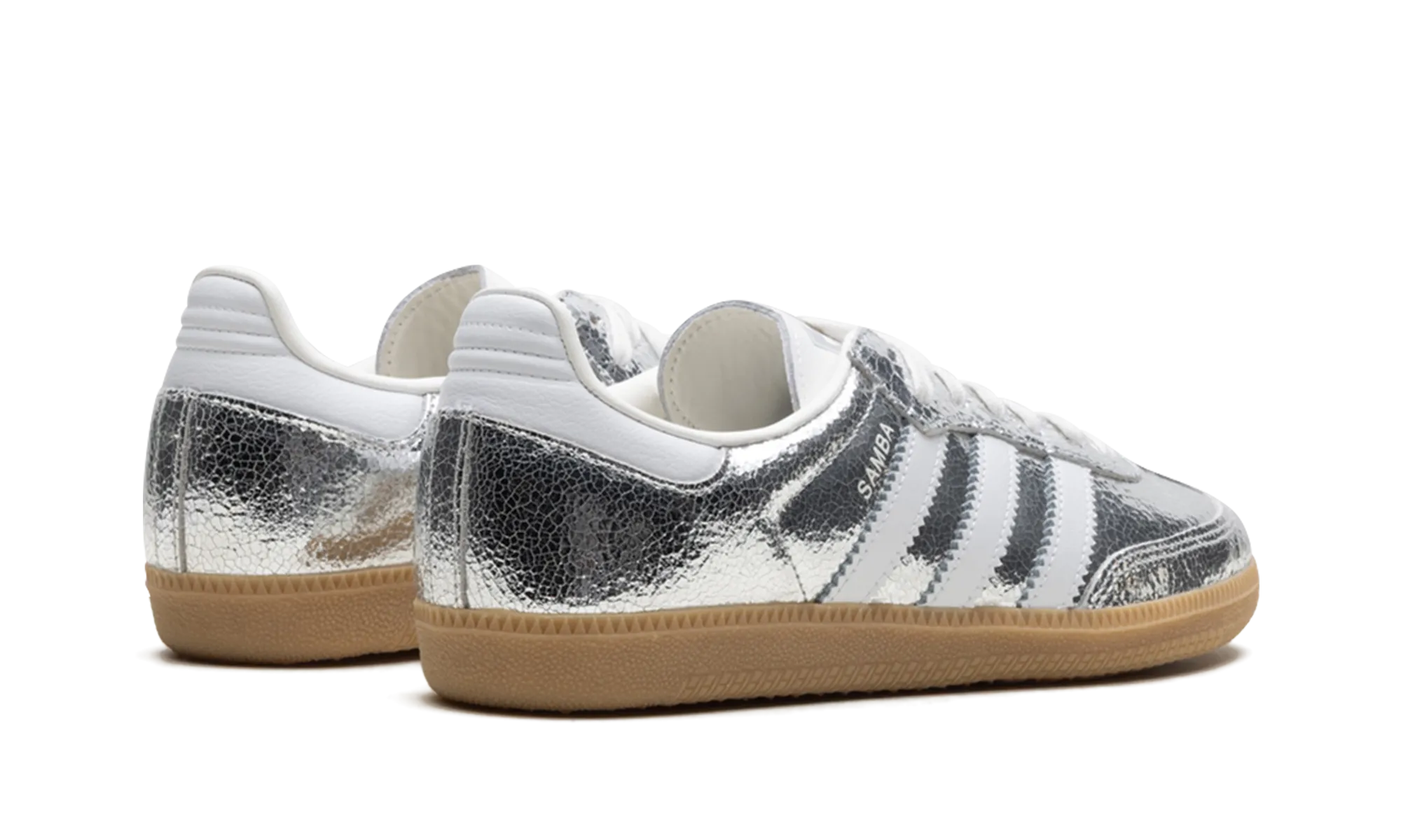 Grippy Outsole Samba OG WMNS "Silver Metallic Cracked Leather"