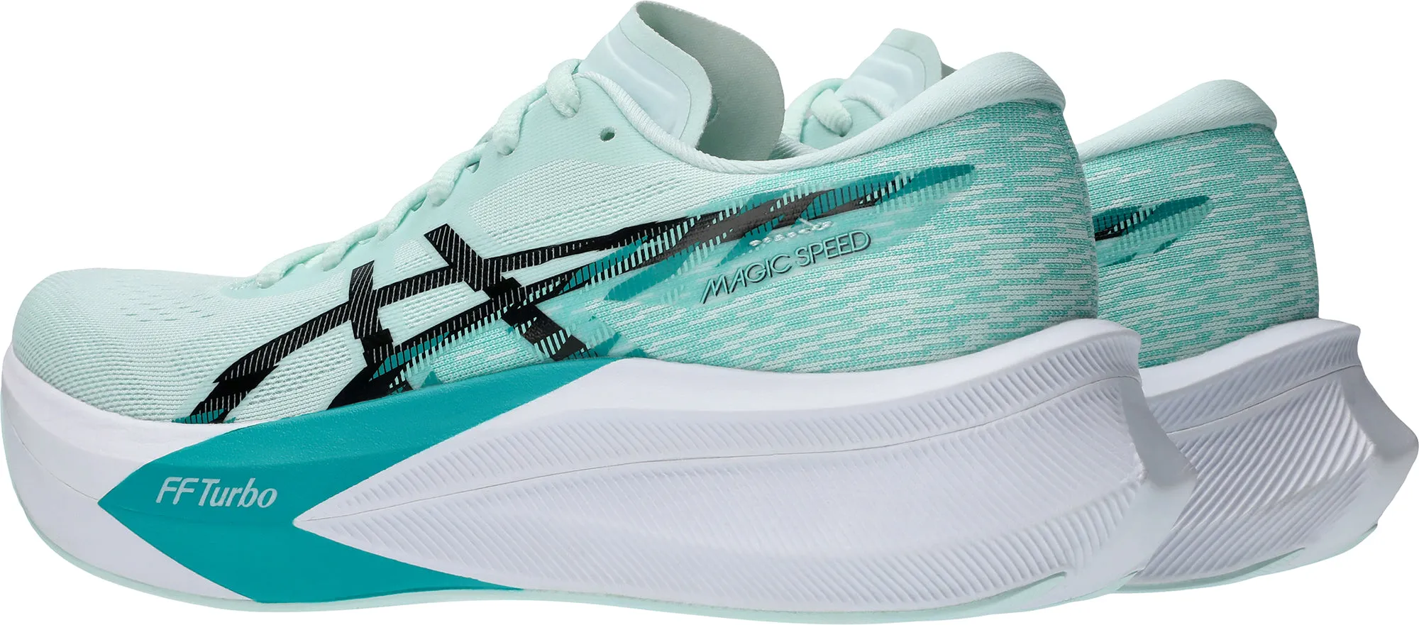 wide - fit option Shock Absorbing Midsole Asics Magic Speed 4 Womens Running Shoes - Green
