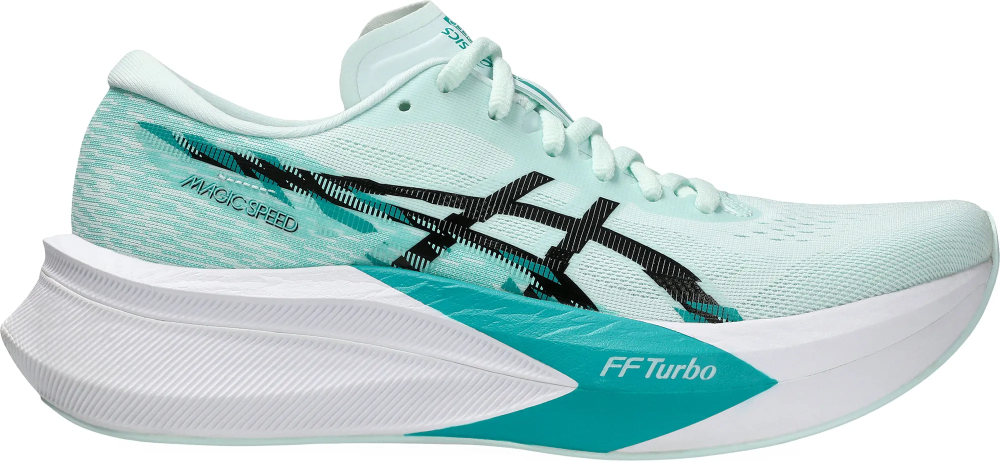 Asics Magic Speed 4 Womens Running Shoes - Green chemical - resistant Reinforced Midfoot Cage
