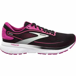 Heat Sealed Seams Anti Torsion Stability Plate Brooks Trace 2 Womens Running Shoes - Black