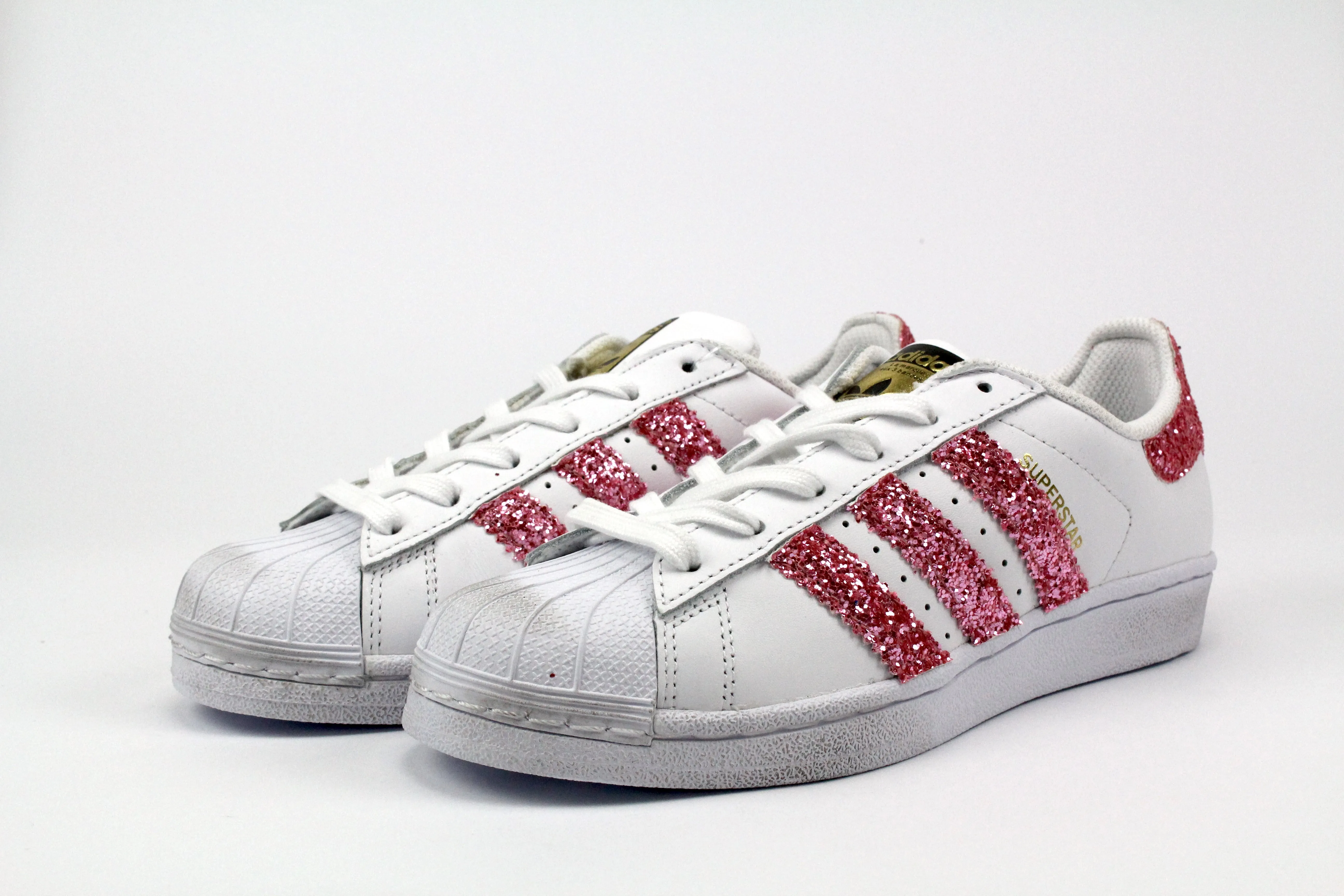 All Season Use Office Casual Adidas Superstar Pink Glitter