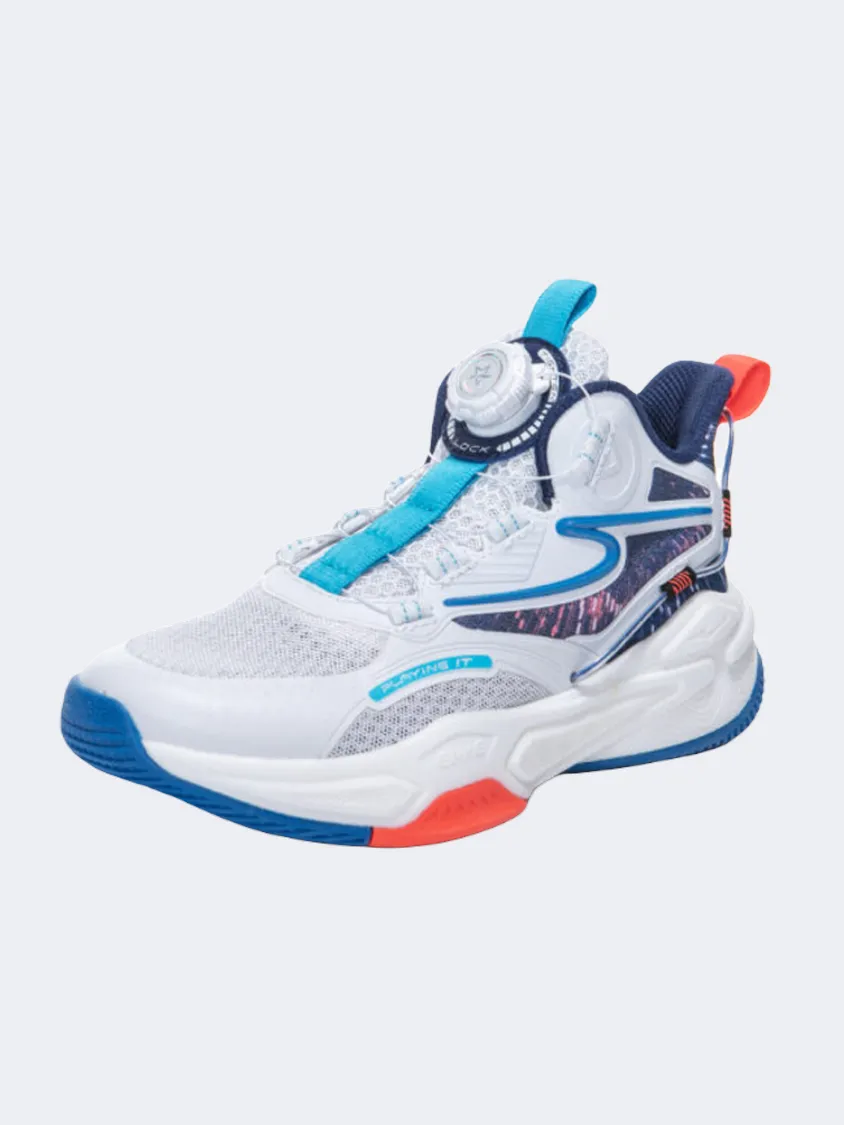 Hero Mode Daily Comfort Erke Gs Boys Basketball Shoes White/Blue
