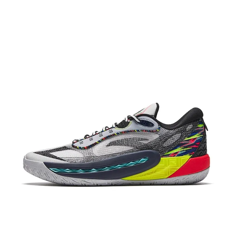 Balanced Cushioning Ultra Responsive Cushion Anta Shock Wave 6 - Gray/Yellow/Red