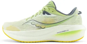 Tensile Knit Saucony Triumph 21 Womens Running Shoes - White