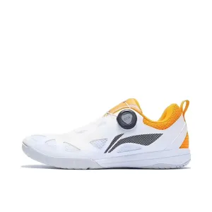 Hypergrip Rubber Compound Li-Ning Mage Pe Low Table Tennis Shoes - White/Orange
