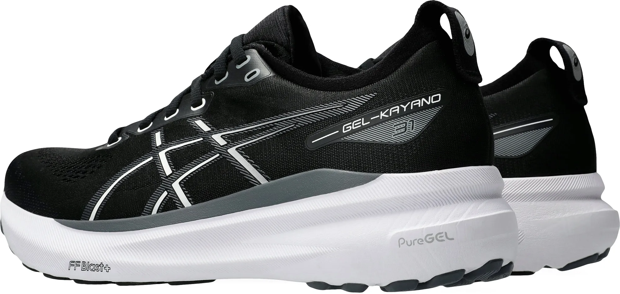 Asics Gel Kayano 31 Mens Running Shoes - Black padded insoles special - edition running wear