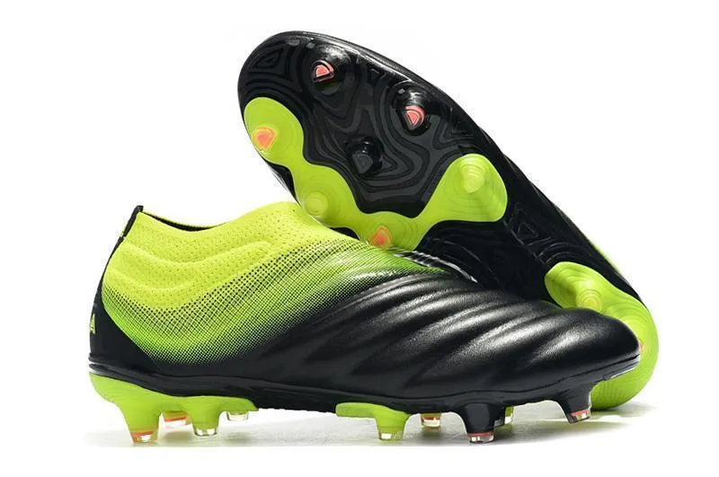 Impact Grip Adidas Copa 19  FG Soccer Cleats Shoes Black Yellow Green