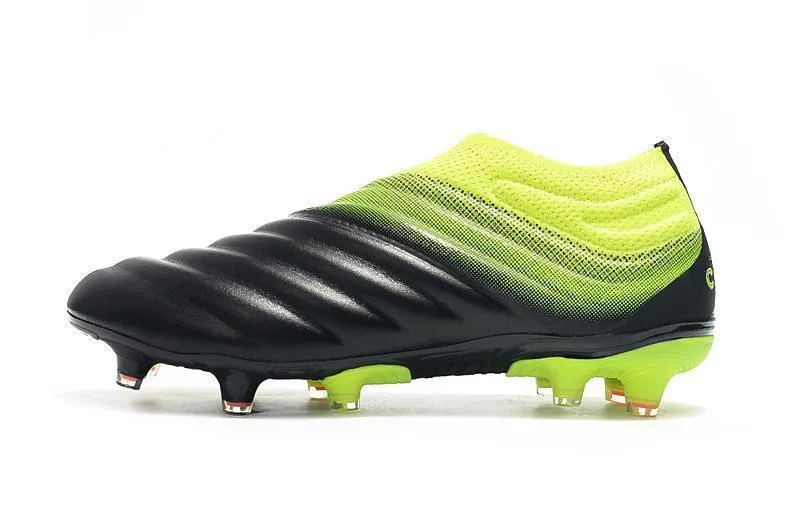 Game Essentials Field Response Adidas Copa 19  FG Soccer Cleats Shoes Black Yellow Green