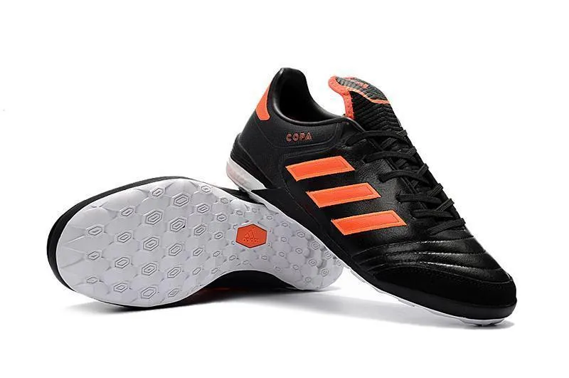 Adidas Copa Indoor Soccer Shoes Black/Orange Run Ready
