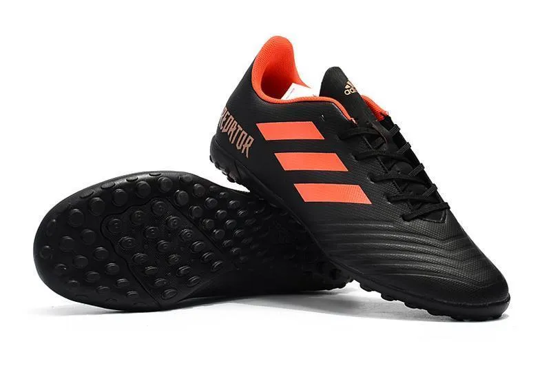 Slippery surface Reinforced Arch New Adidas Predator TF Soccer Cleats Shoes Black Orange