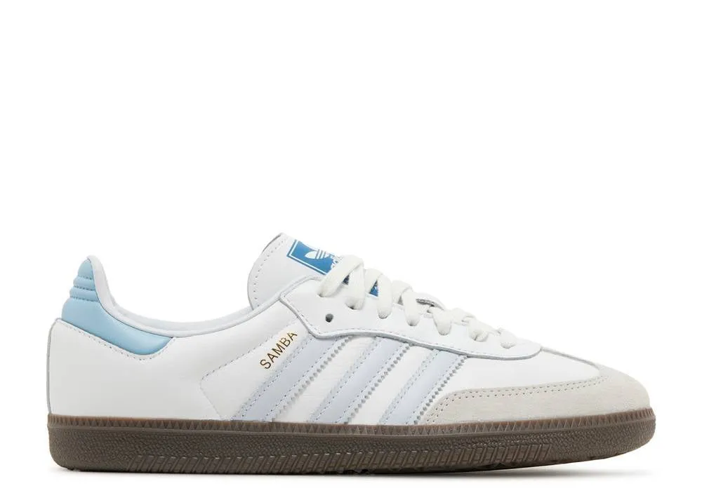 Adidas Samba OG White Halo Blue Quiet Steps Vented Panels