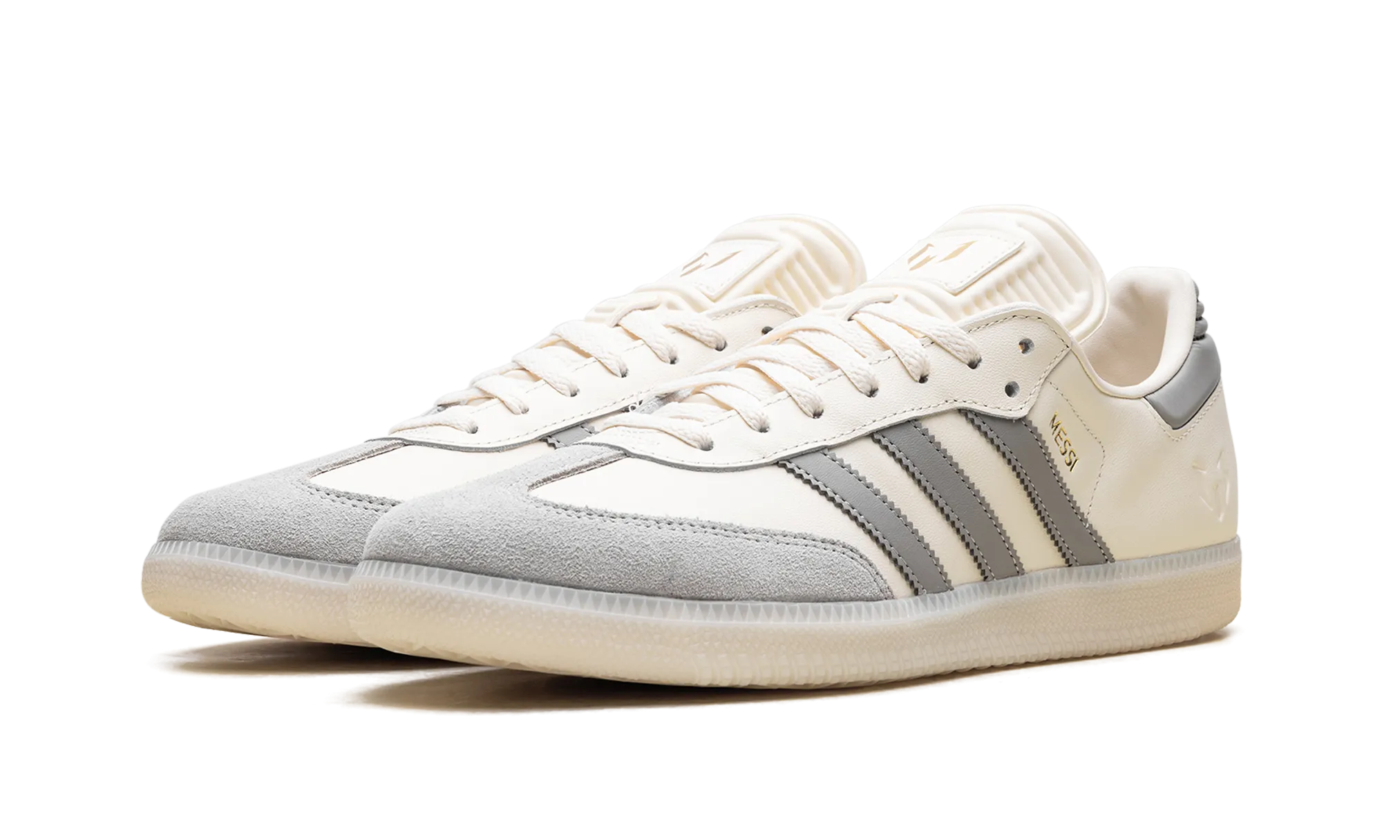 Flat Heel Ankle Collars Samba "Lionel Messi - Cream White"