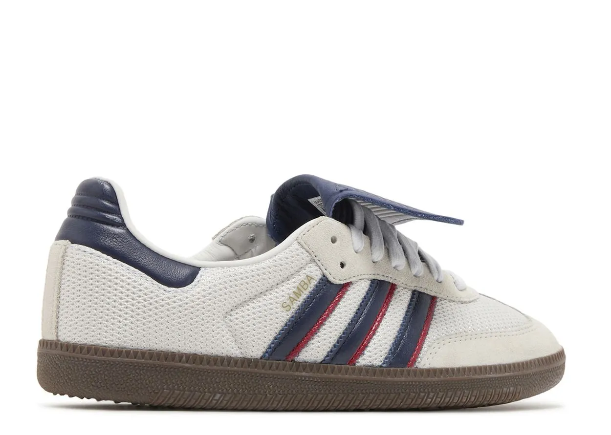 Adidas Samba LT Crystal White Dark Blue Sunrise Path Creek Run