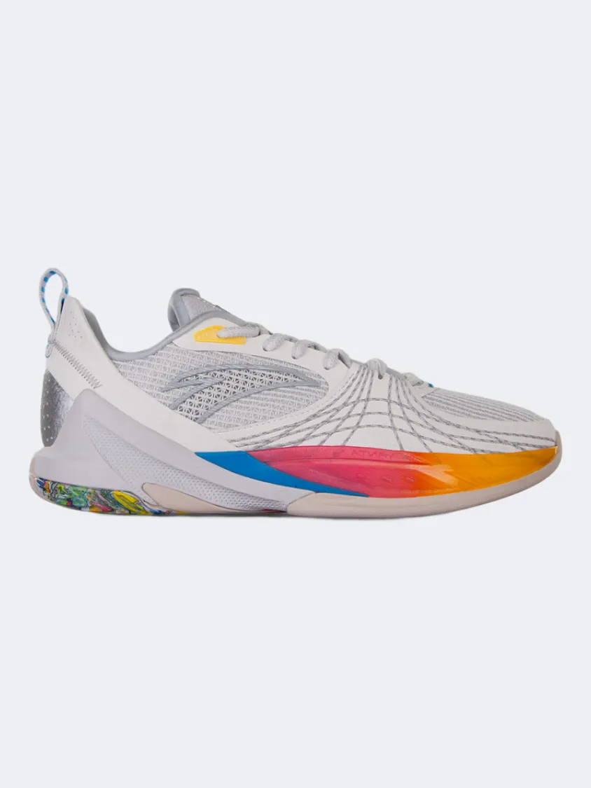Foam Lining Running Errands Anta Speed 6 Men Basketball Shoes White/Grey/Silver