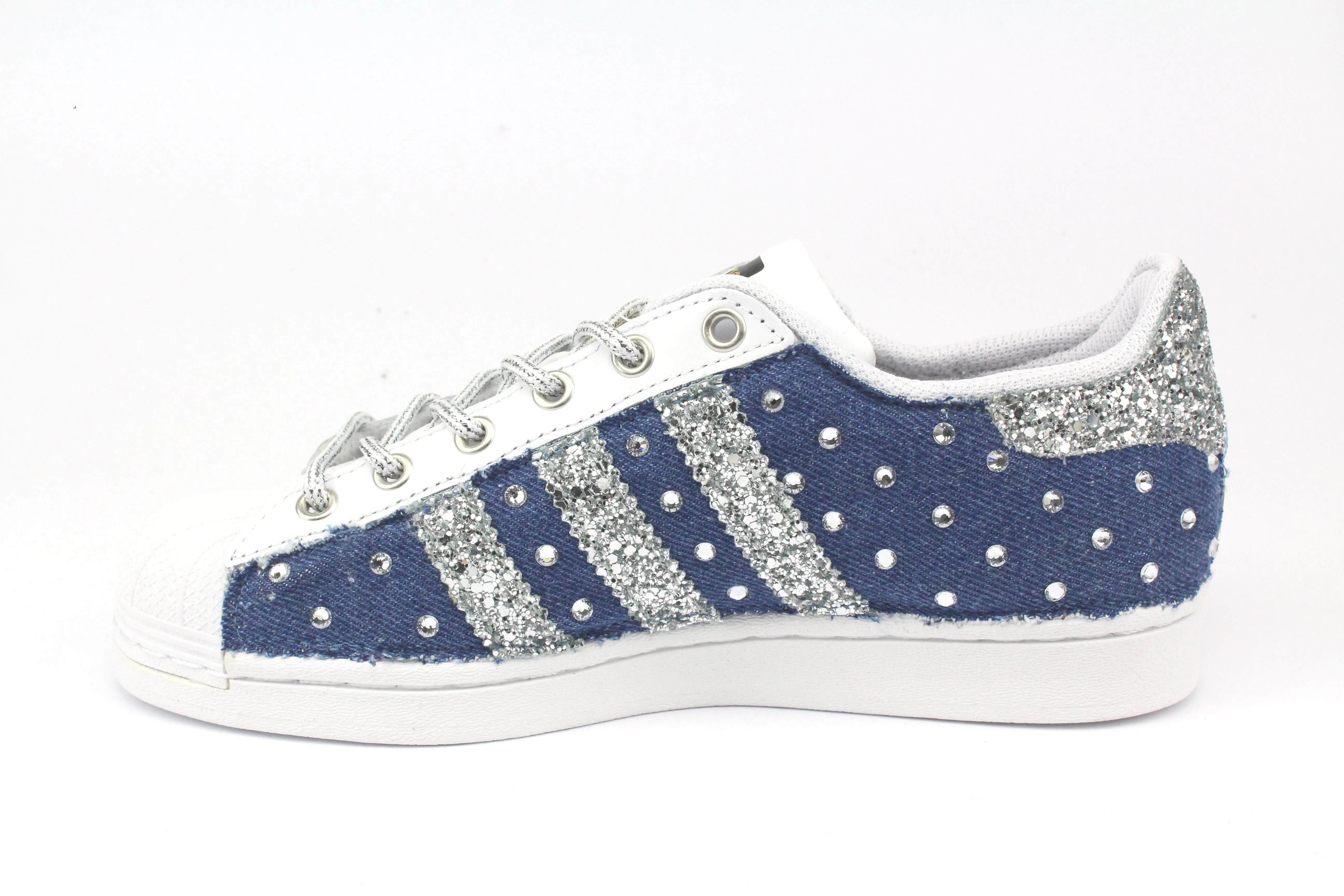 Built Light Adidas Superstar Denim Jeans & Strass Termo