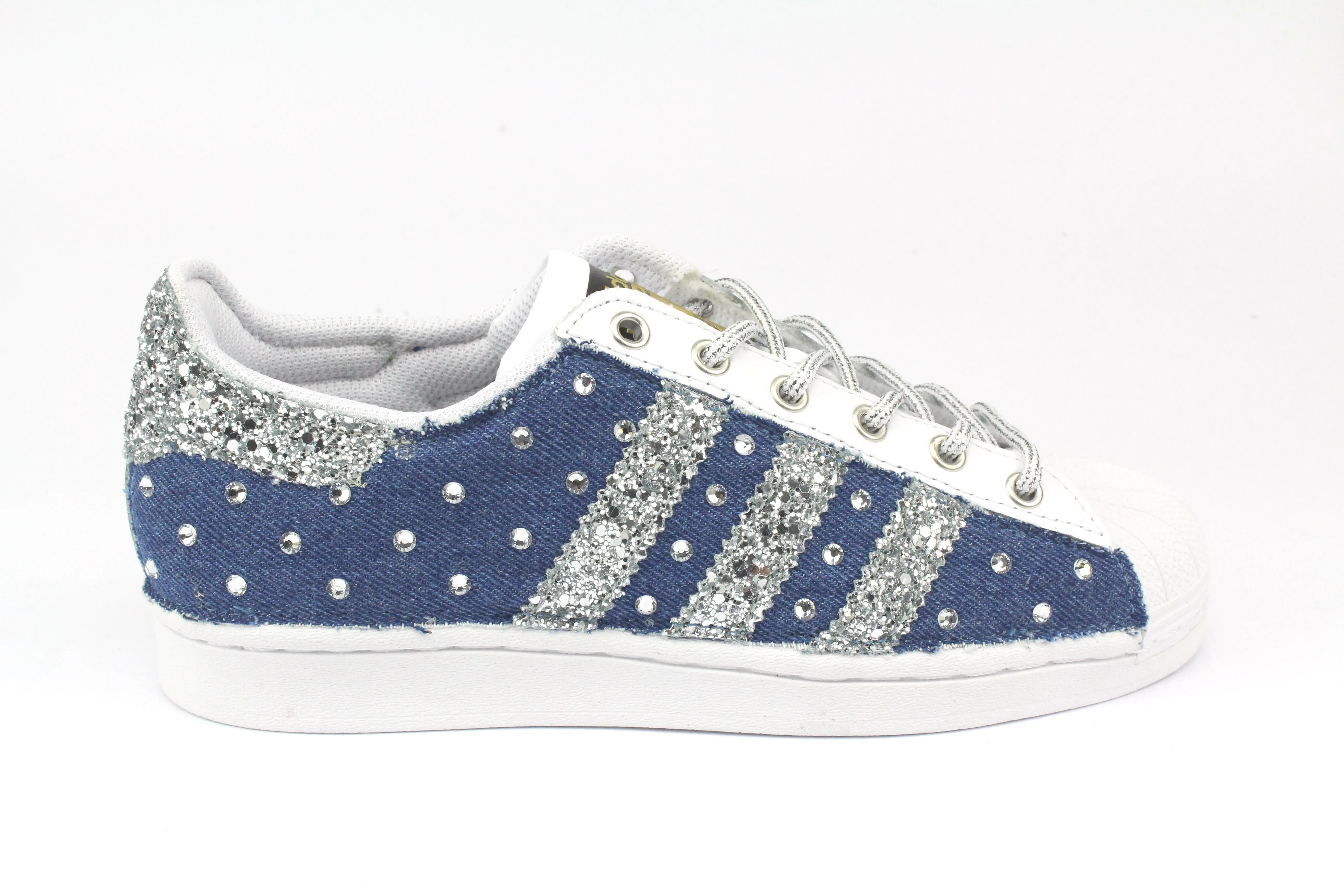 Adidas Superstar Denim Jeans & Strass Termo Guard Hike Flat Design