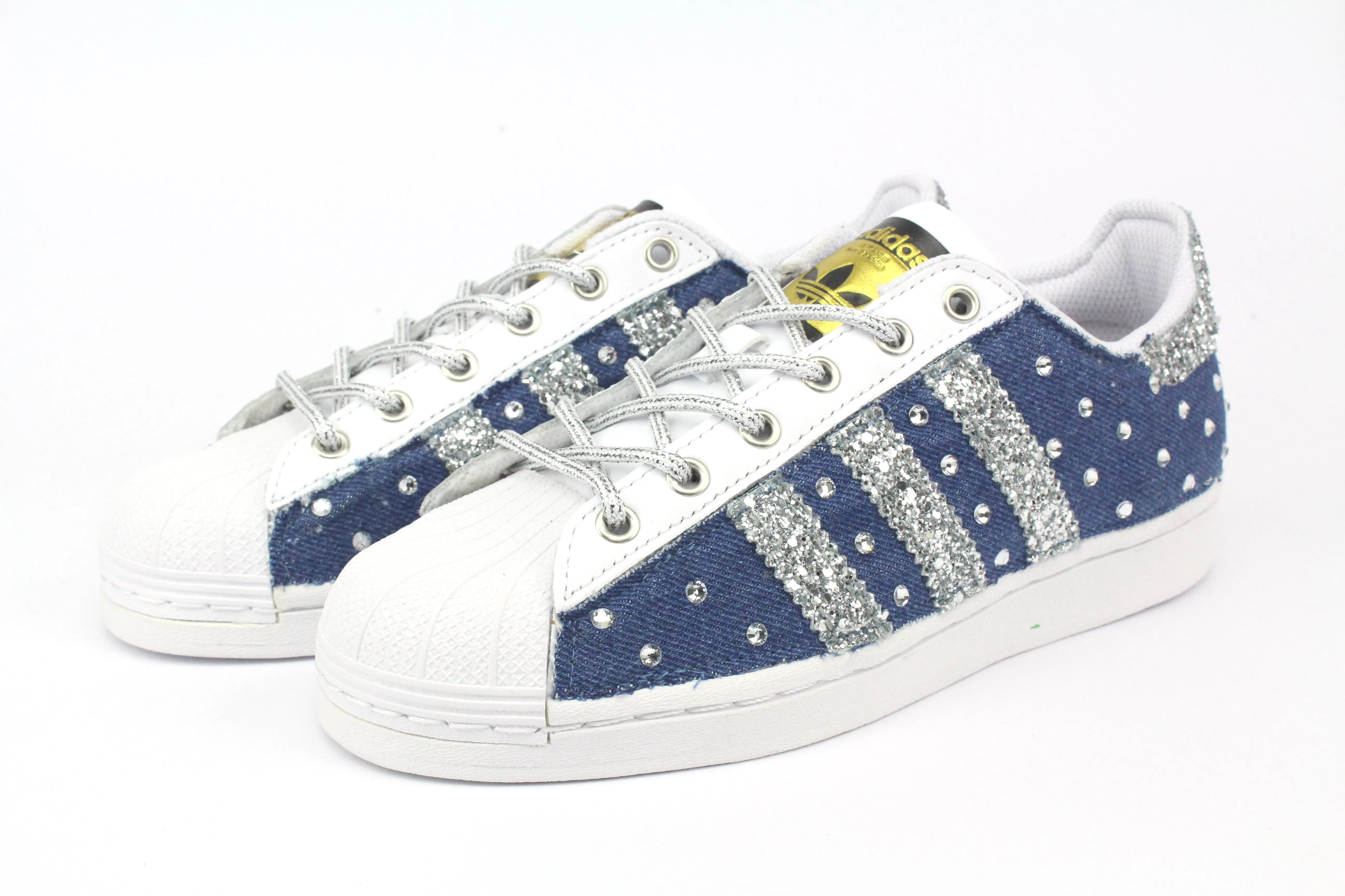 On Road Holiday Comfort Adidas Superstar Denim Jeans & Strass Termo
