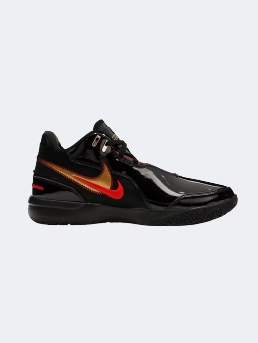 Flexible Arch Support Nike Zoom Lebron Nxxt Gen Ampd Men Basketball Shoes Black/Red/Gold