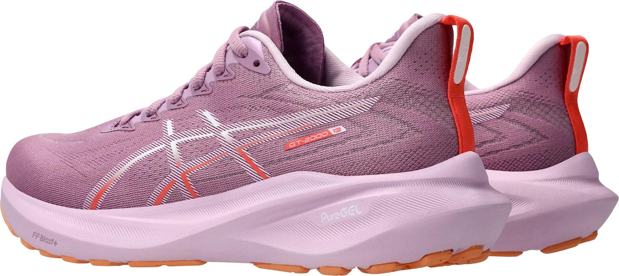 Asics GT 2000 13 Womens Running Shoes - Purple Molded Heel Cup Breathable Upper Layer