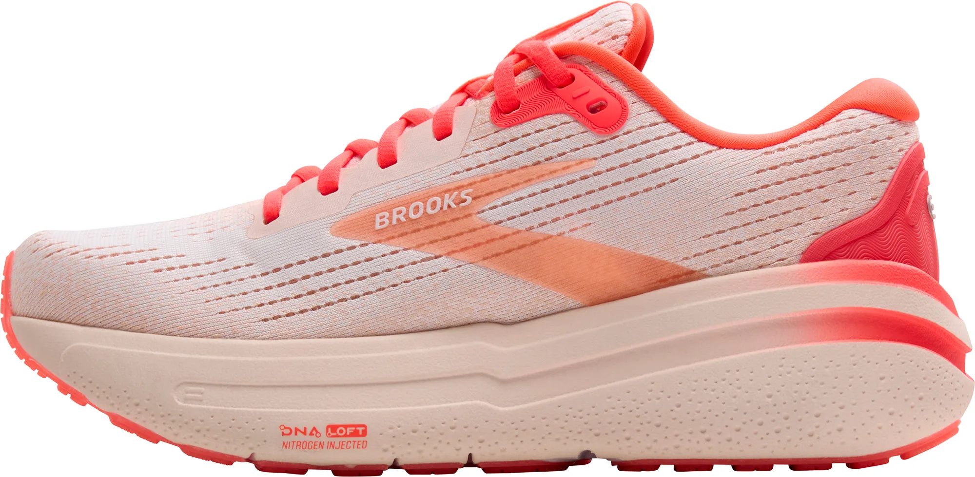 Brooks Ghost Max 2 Womens Running Shoes - Orange family - run Non Compression Lacing
