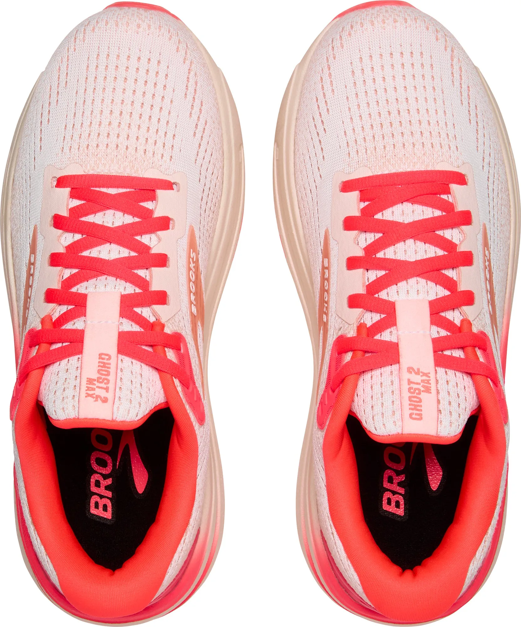 Brooks Ghost Max 2 Womens Running Shoes - Orange breathable mesh performance
