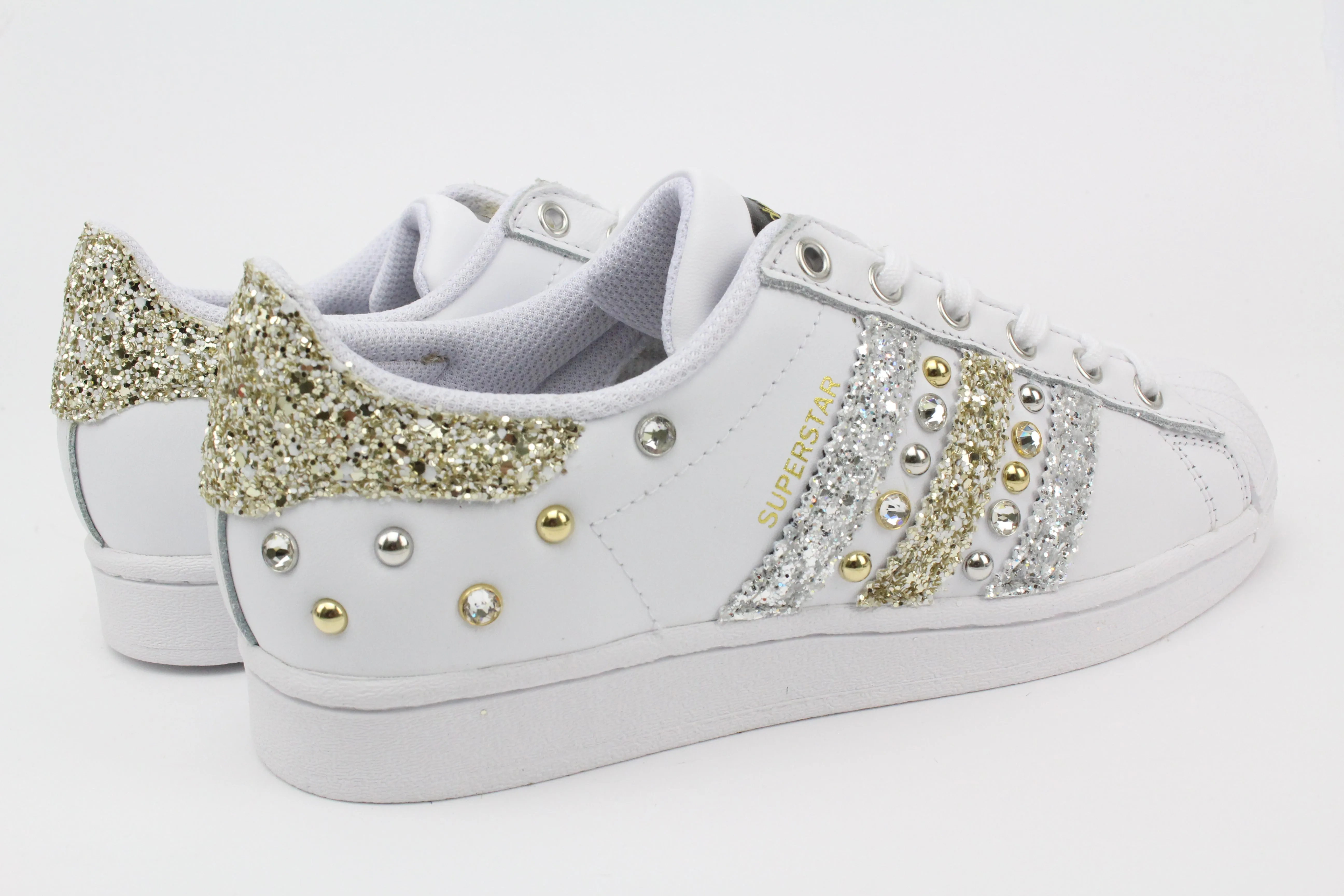 Short Walk Adidas Superstar Glitter Oro Champagne & Strass
