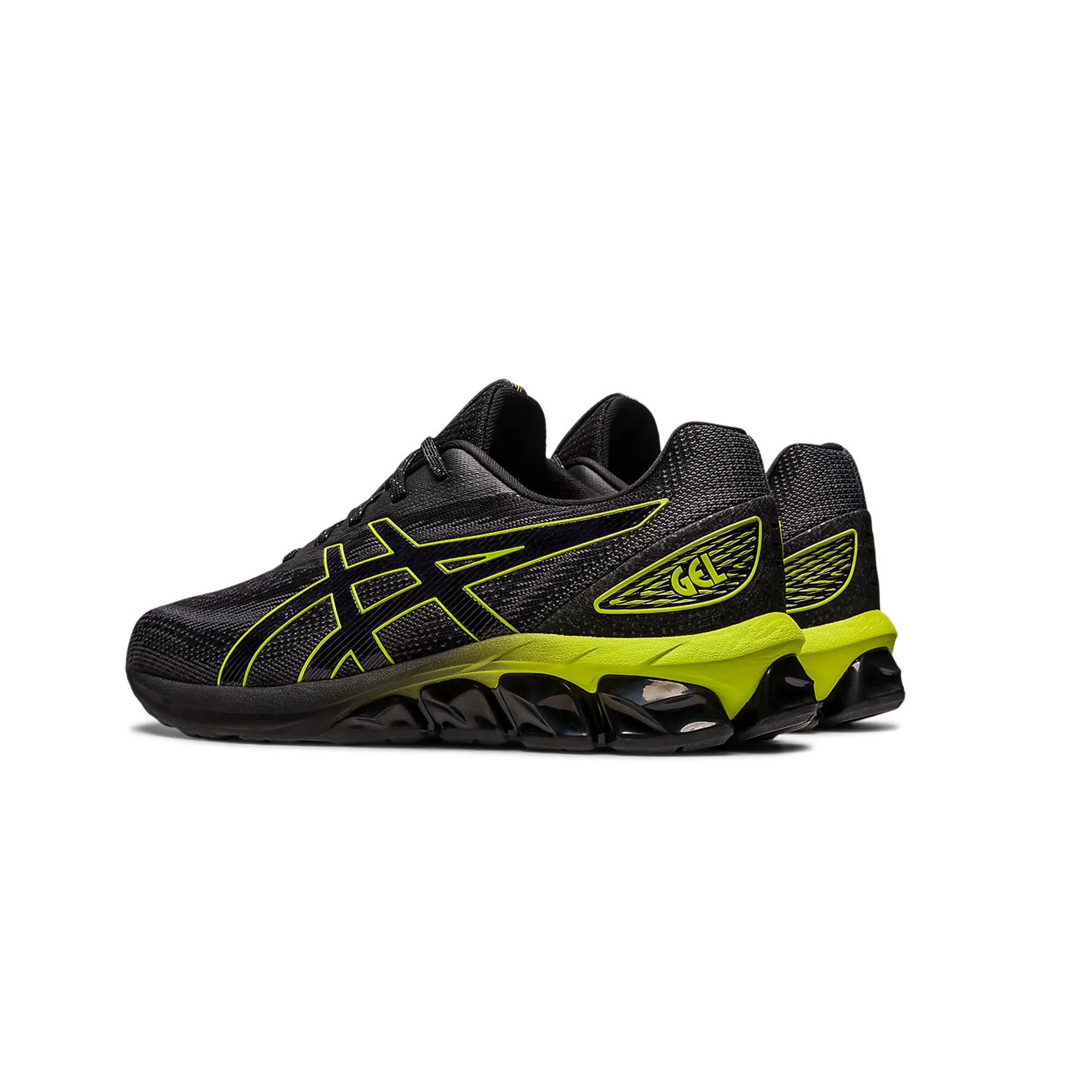 ASICS GEL QUANTUM 180 VII 'Black / Neon Lime' over - pronation