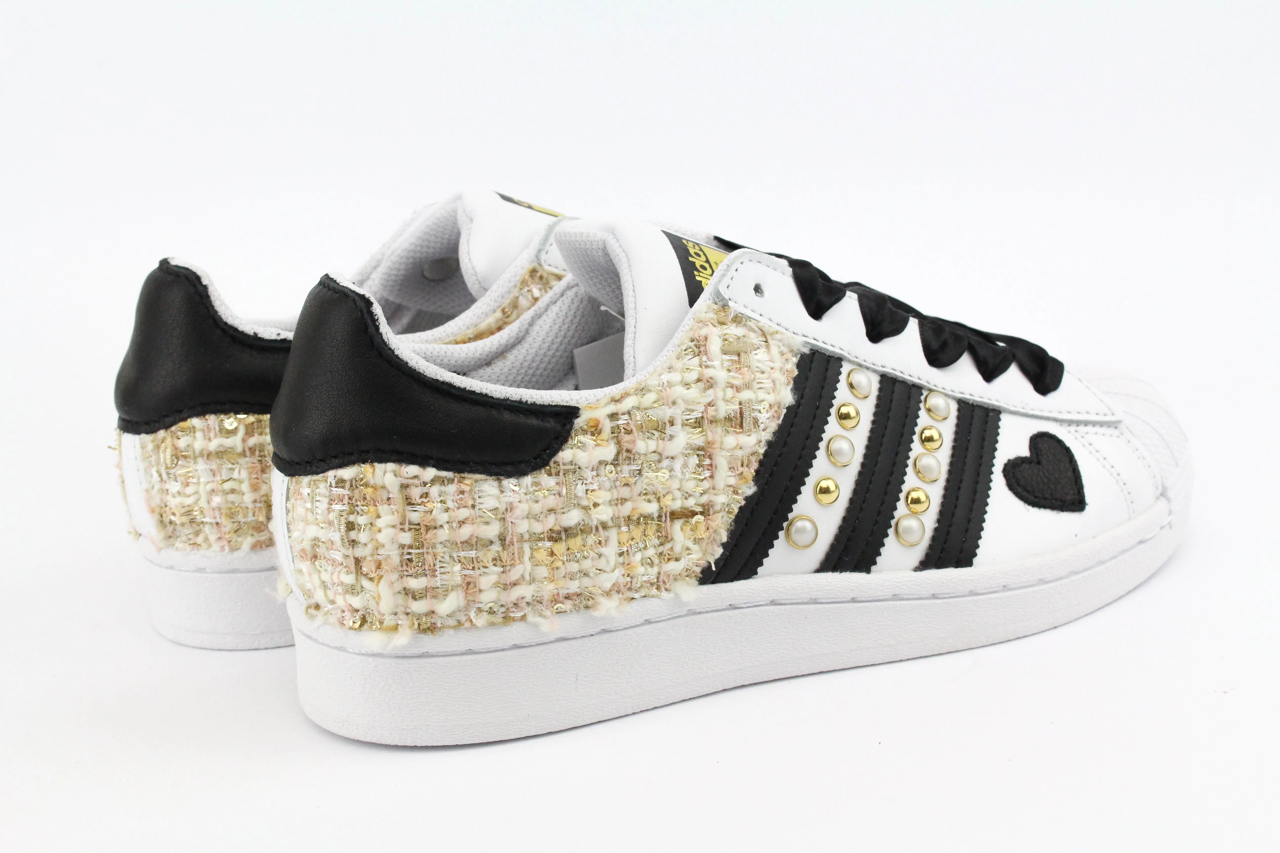 Adidas Superstar Gold Boucl?? Perle & Cuore Firm Grip