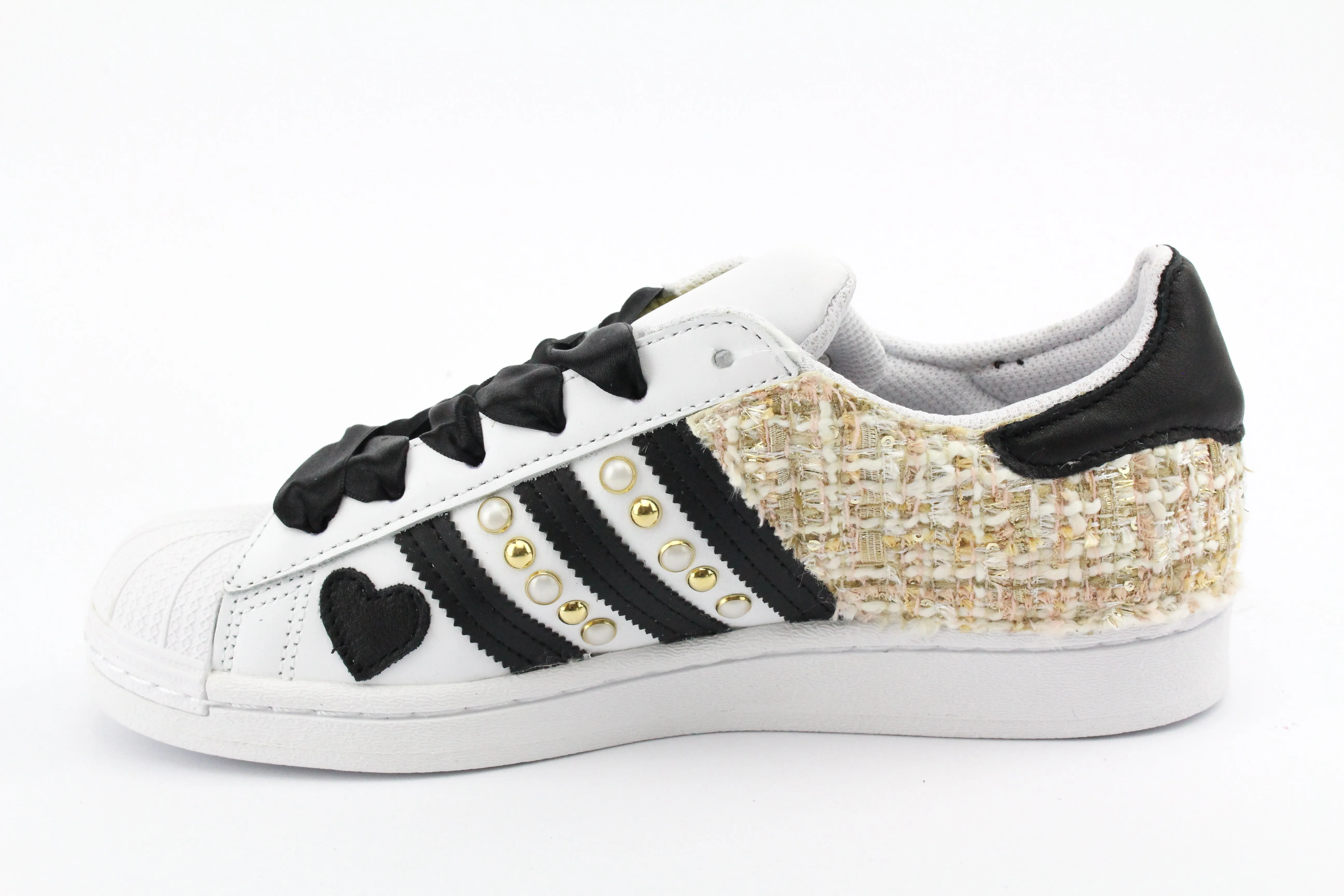 Adidas Superstar Gold Boucl?? Perle & Cuore Youth Style Basic Wear