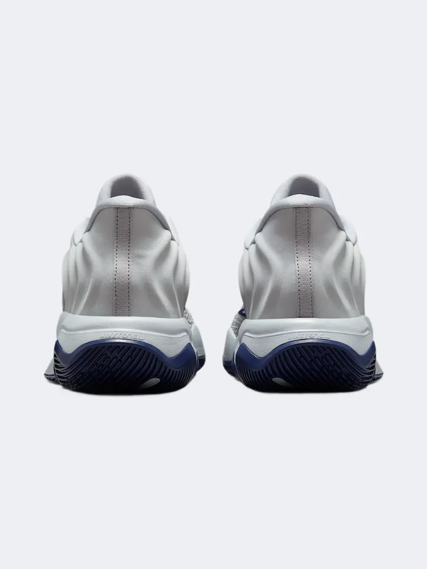 Nike Giannis Immortality 4 Men Basketball Shoes Wolf Grey/Navy Cactus Cool Padded collar