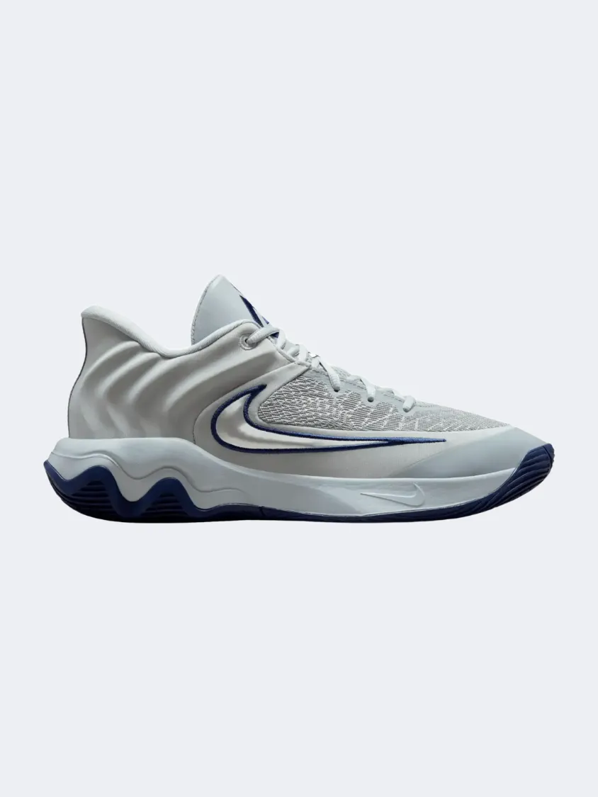 Strap Mode Nike Giannis Immortality 4 Men Basketball Shoes Wolf Grey/Navy