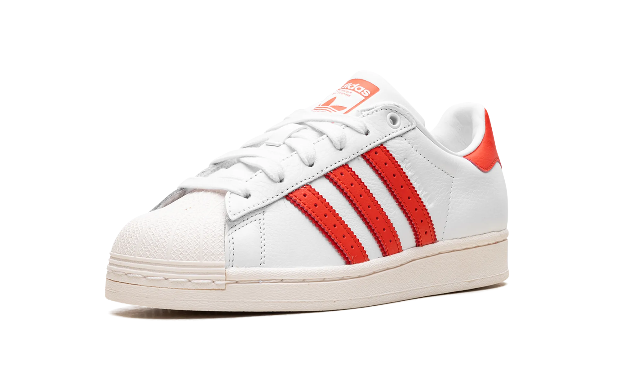 Stylish Design Walk Gear Superstar WMNS "Cloud White Bright Red"