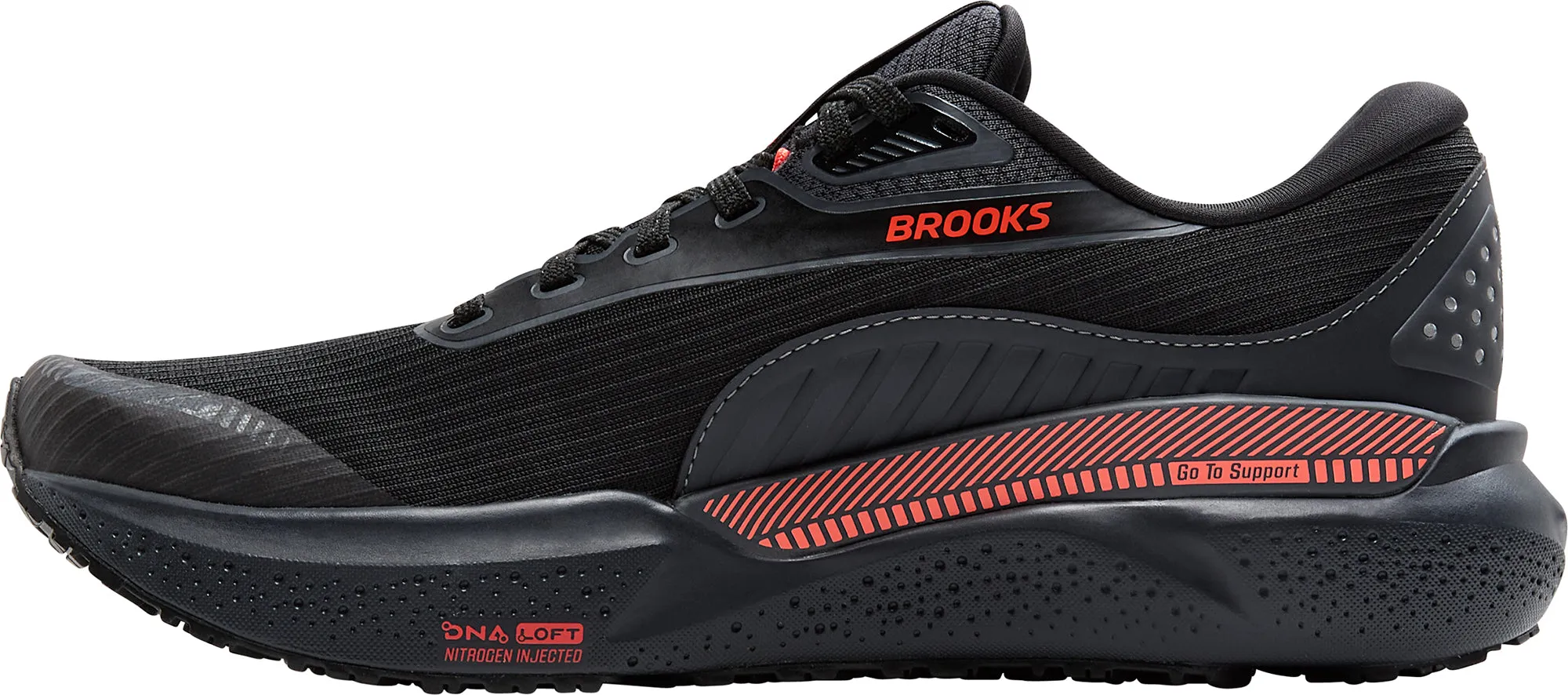 Thermo Fused Brooks Adrenaline GTS 24 Weatherized Womens Running Shoes - Black