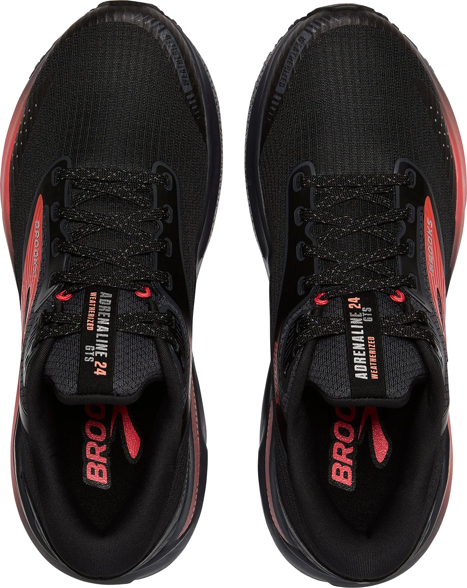 Brooks Adrenaline GTS 24 Weatherized Womens Running Shoes - Black Auxetic Lattice Midsole music - themed running gear