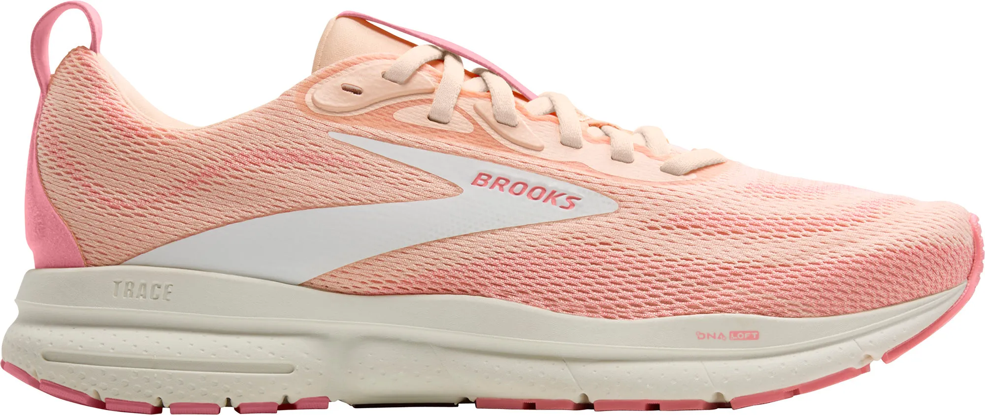 Bacteria Resistant Lining Anti Slip Tread Brooks Trace 4 Womens Running Shoes - Pink
