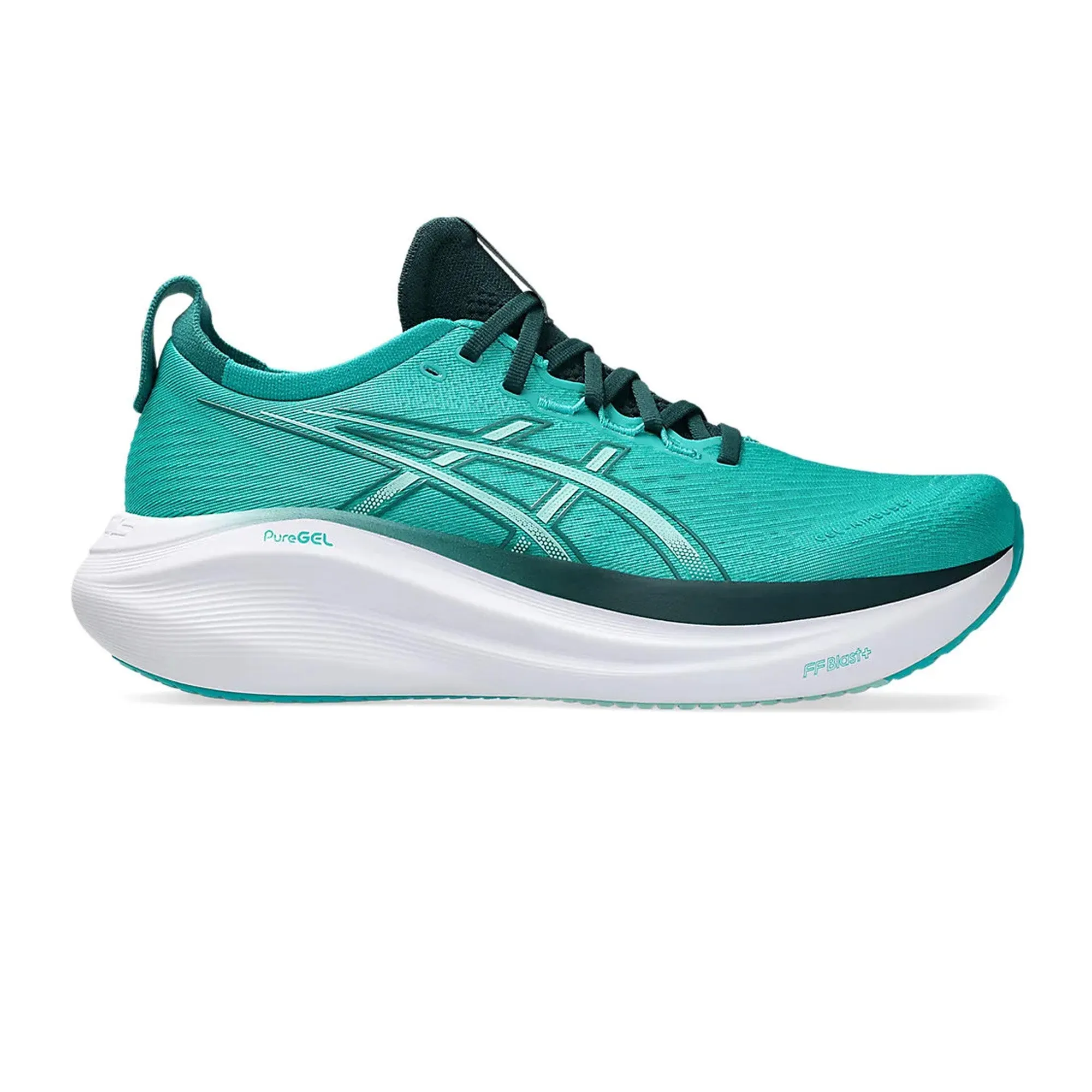 ASICS Gel-Nimbus 27 'Wave Teal Saxon Green' (2025) endurance drills