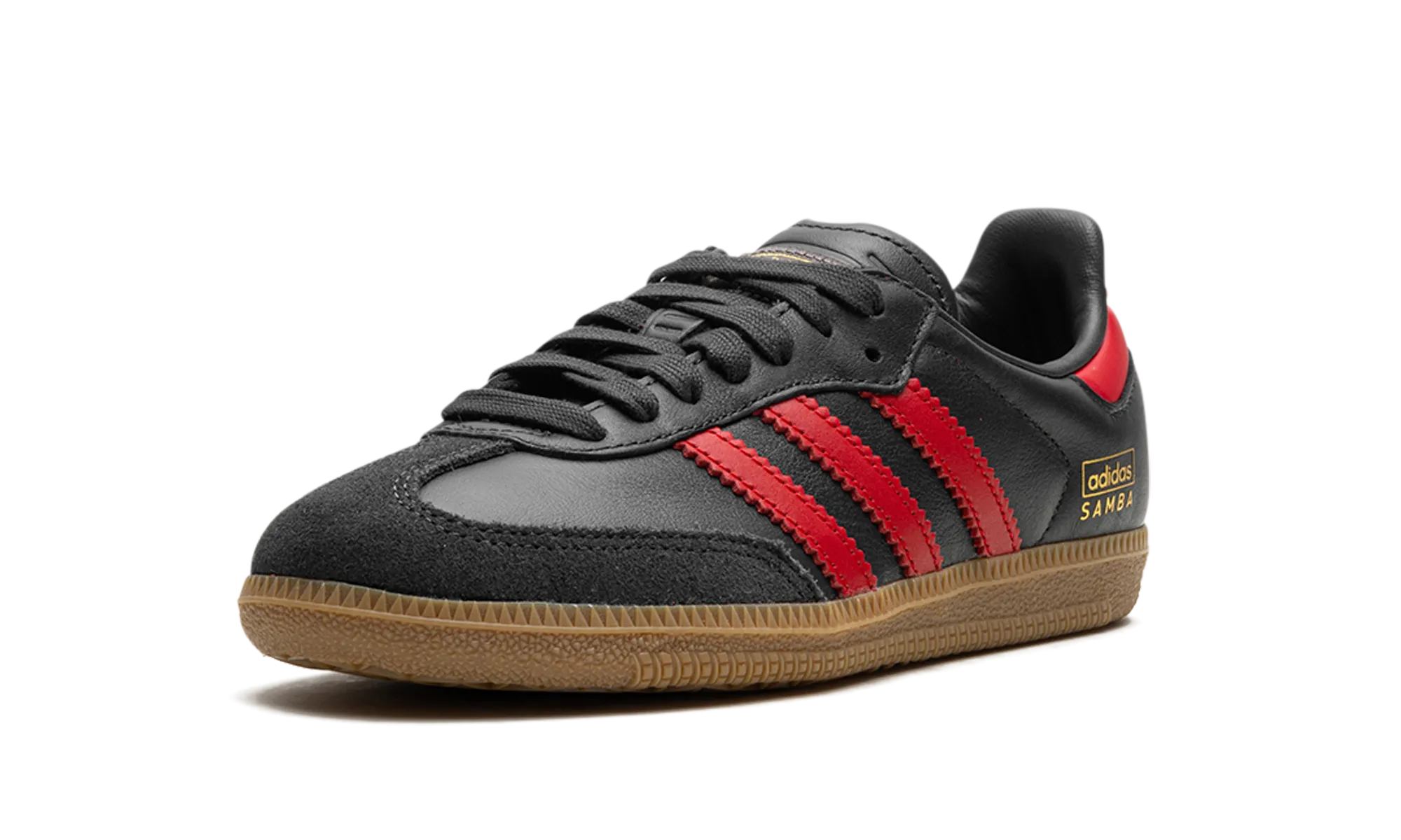 Samba OG "Carbon Better Scarlet" Natural foot movement WideToeBox