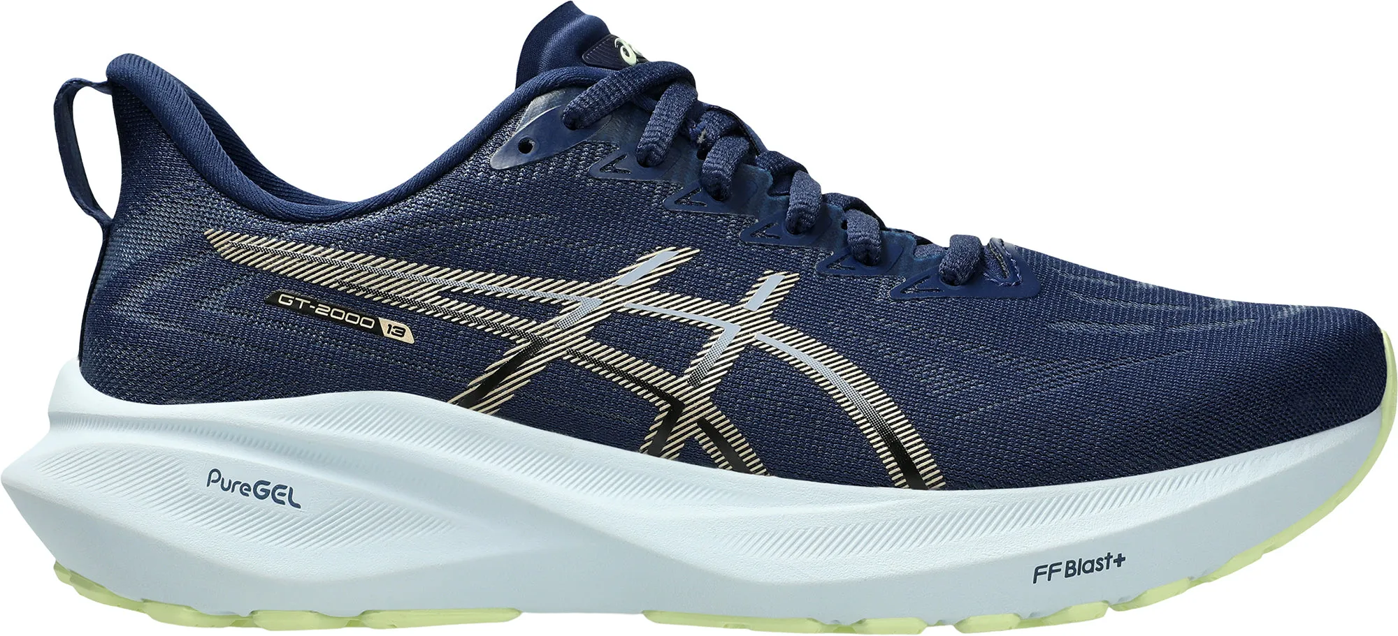 Asics GT 2000 13 Womens Running Shoes - Navy Friction Reduction Insole