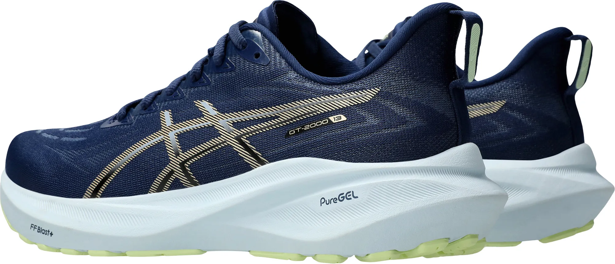 Asics GT 2000 13 Womens Running Shoes - Navy Anti Twist Stability Plate Comfort Footwear